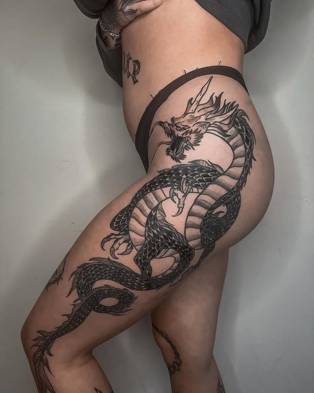 Blackwork — Dragon